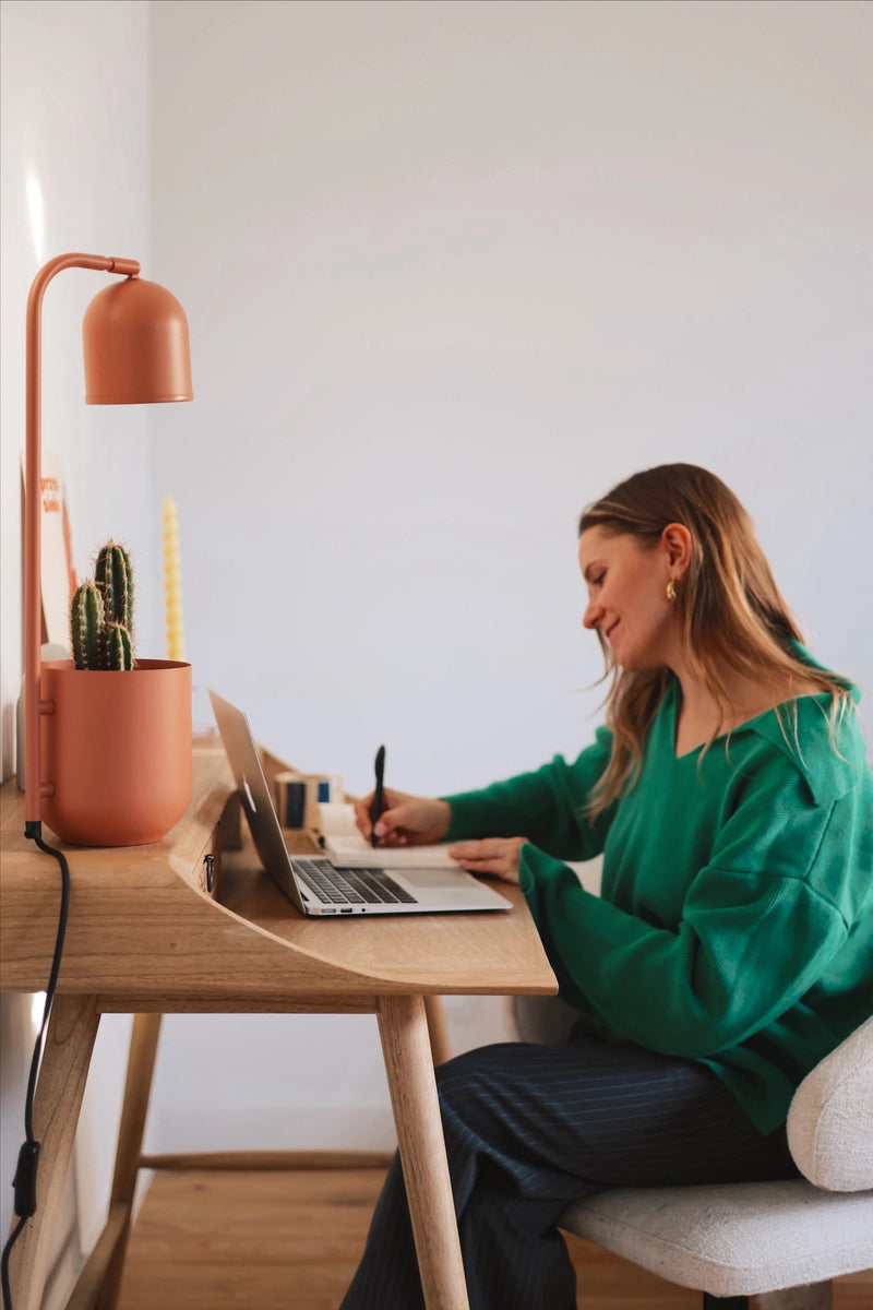 BOTANICA WOOD desk lamp terracotta