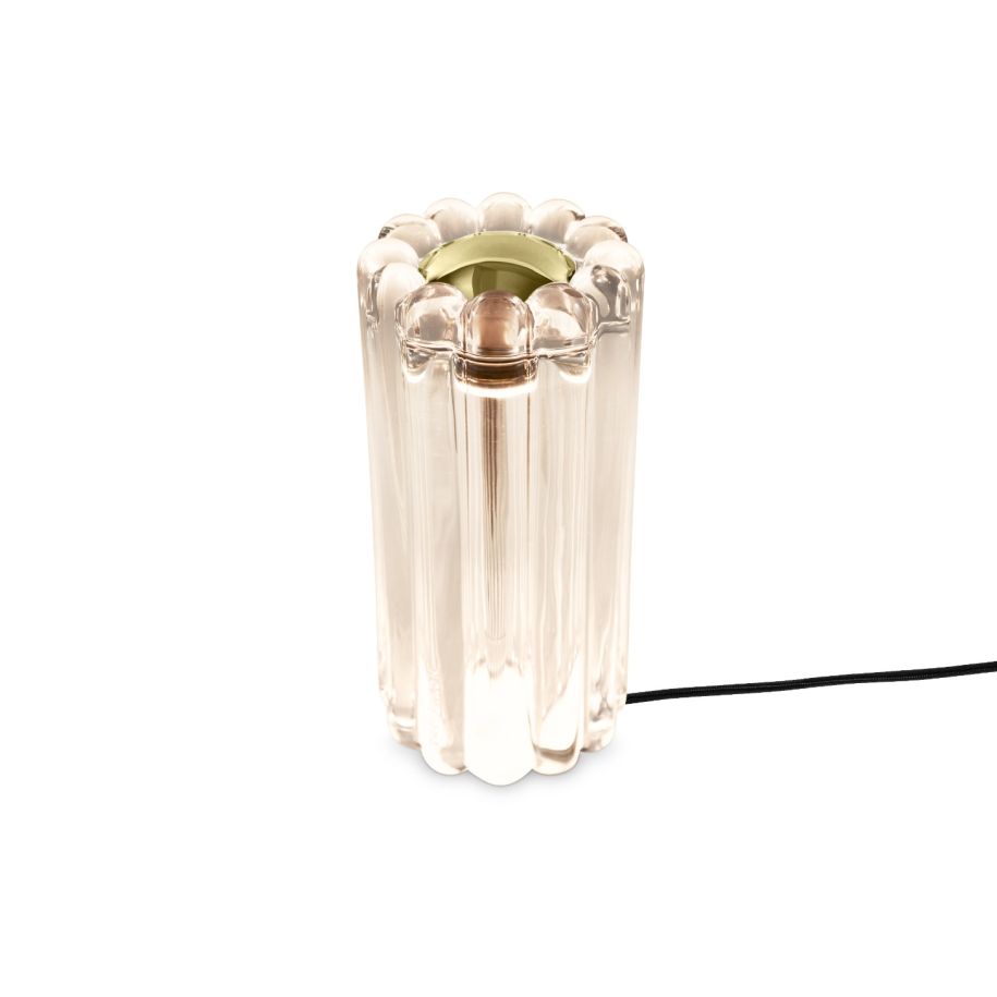 Glasstischlampe drücken