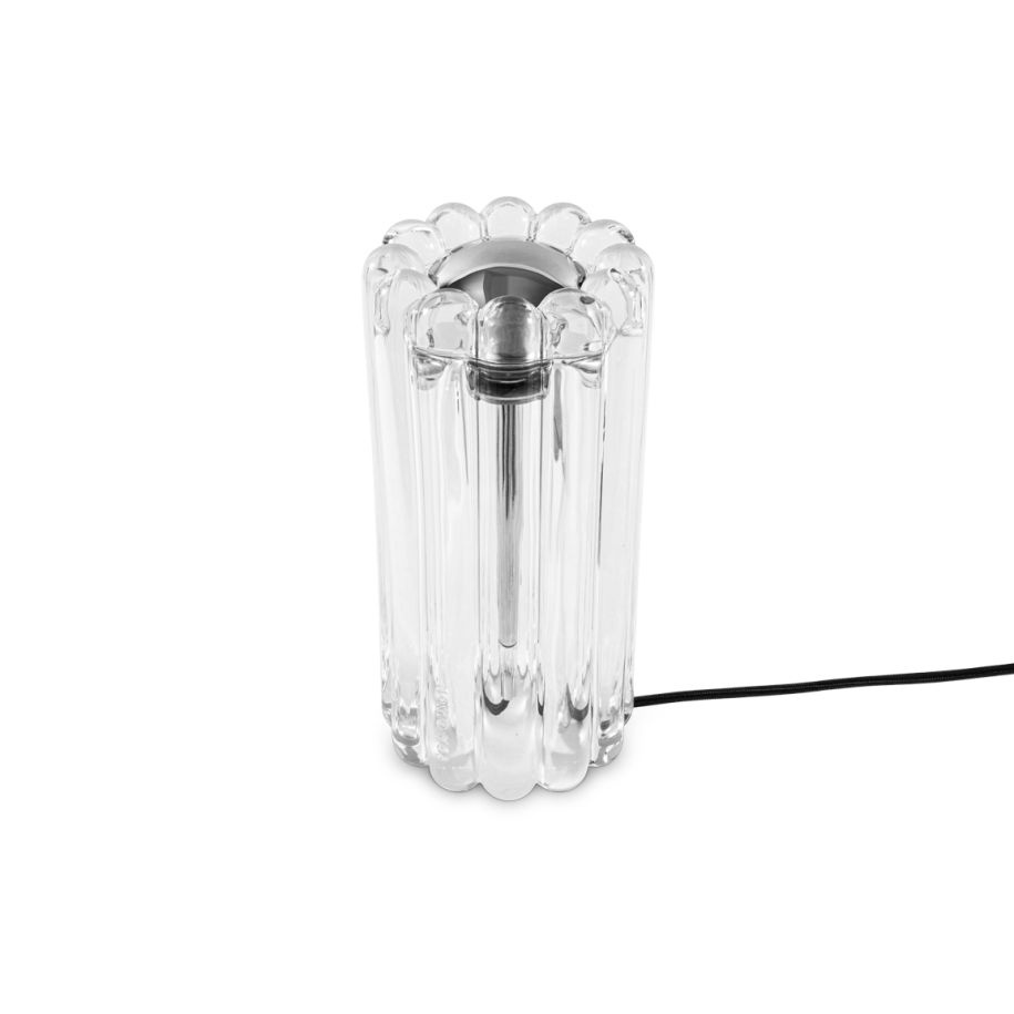 Glasstischlampe drücken