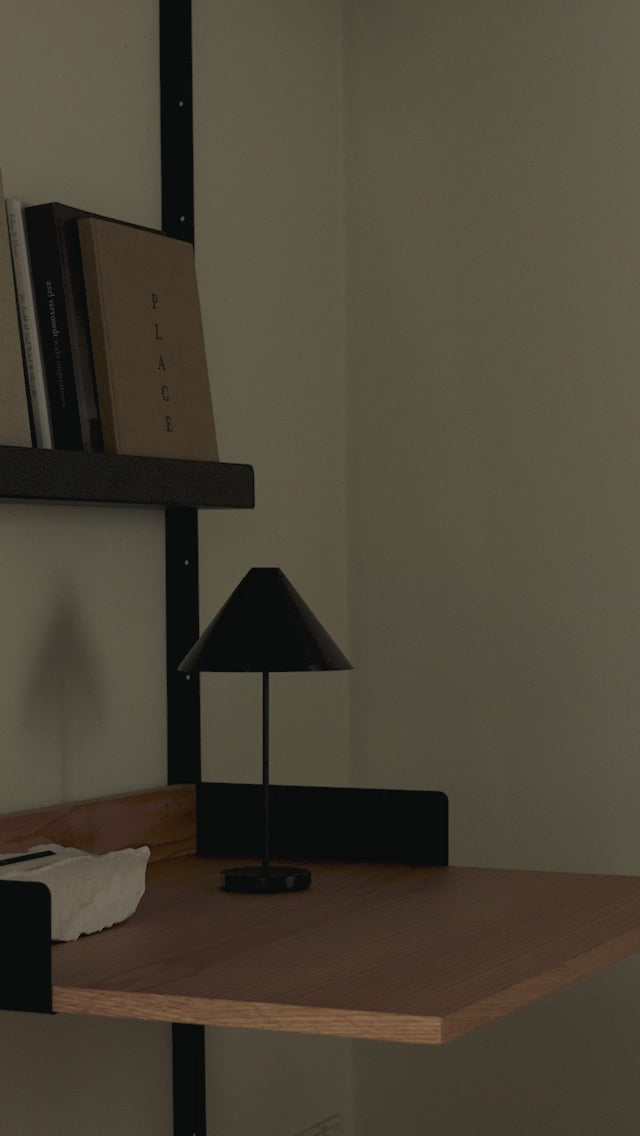 BROLLY BLACK STEEL LAMP LAMP