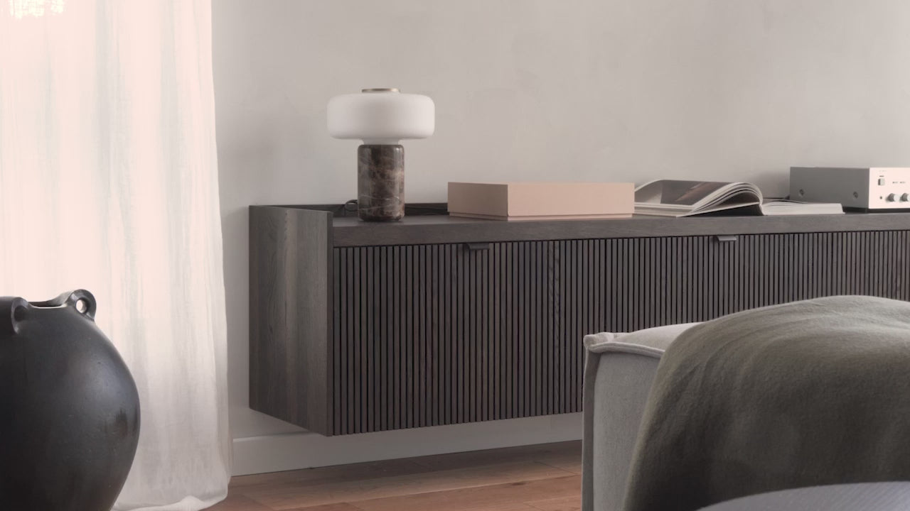 MEDA Wall-Mounted TV Cabinet Oak Wood