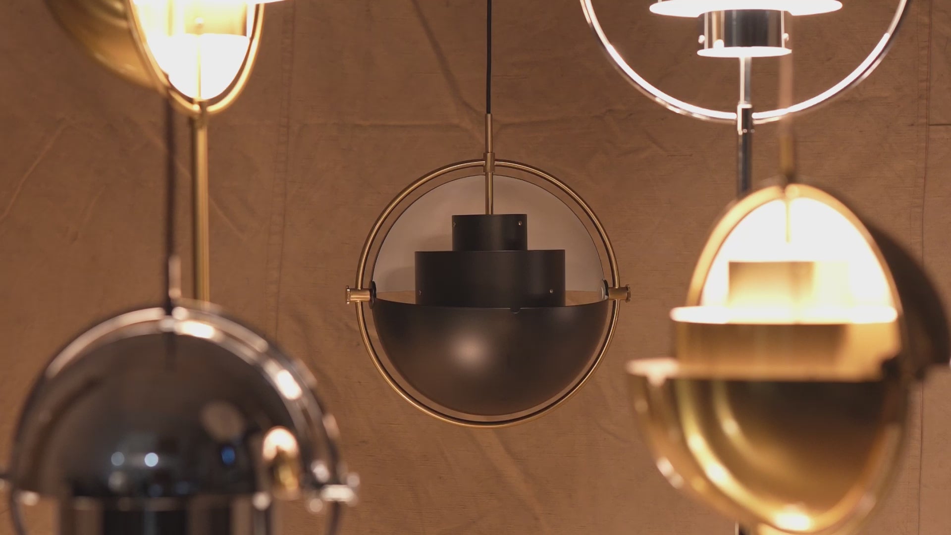 MULTI-LITE Pendelleuchte mattschwarz