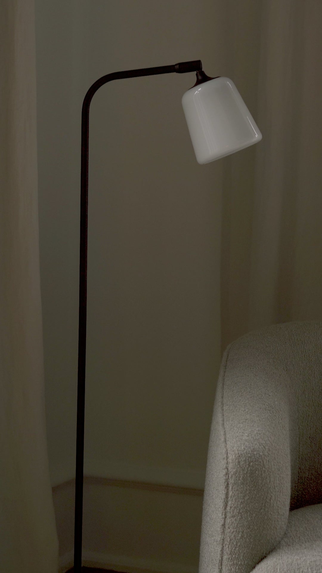 Floor lamp material smoked oak