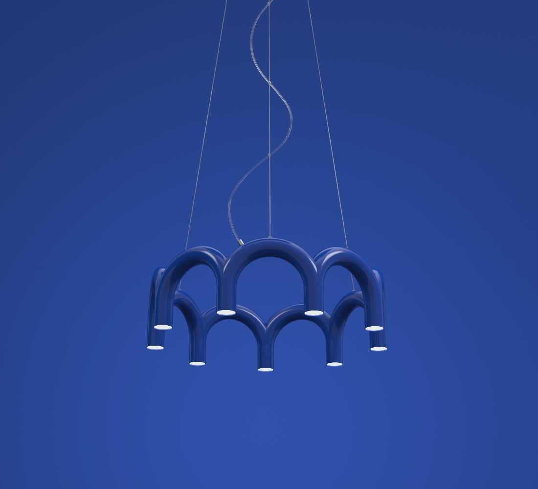 Pendelleuchte ARCH CIRCLE blau