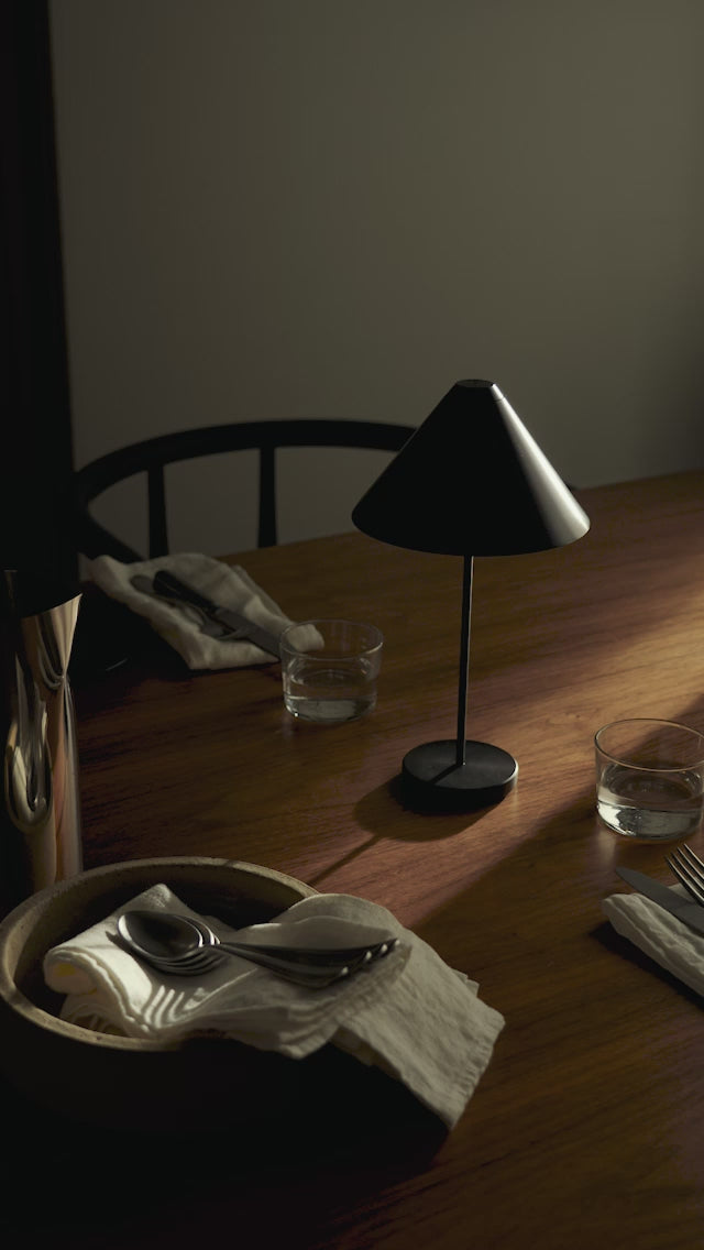 BROLLY BLACK STEEL LAMP LAMP