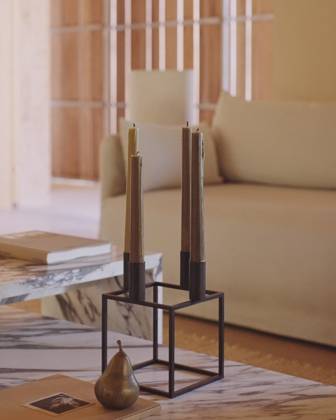 KUBUS Cream Candle Holder