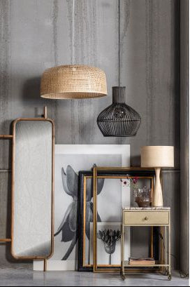 Lunar bamboo table lamp