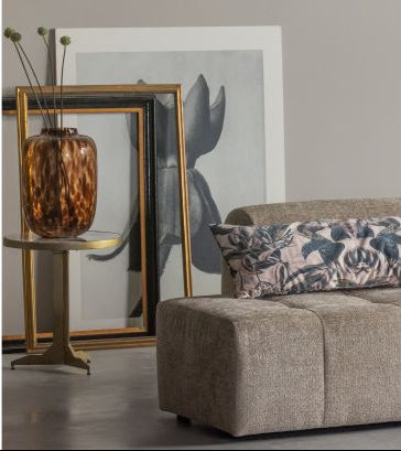 Cute marble side table with a brass base