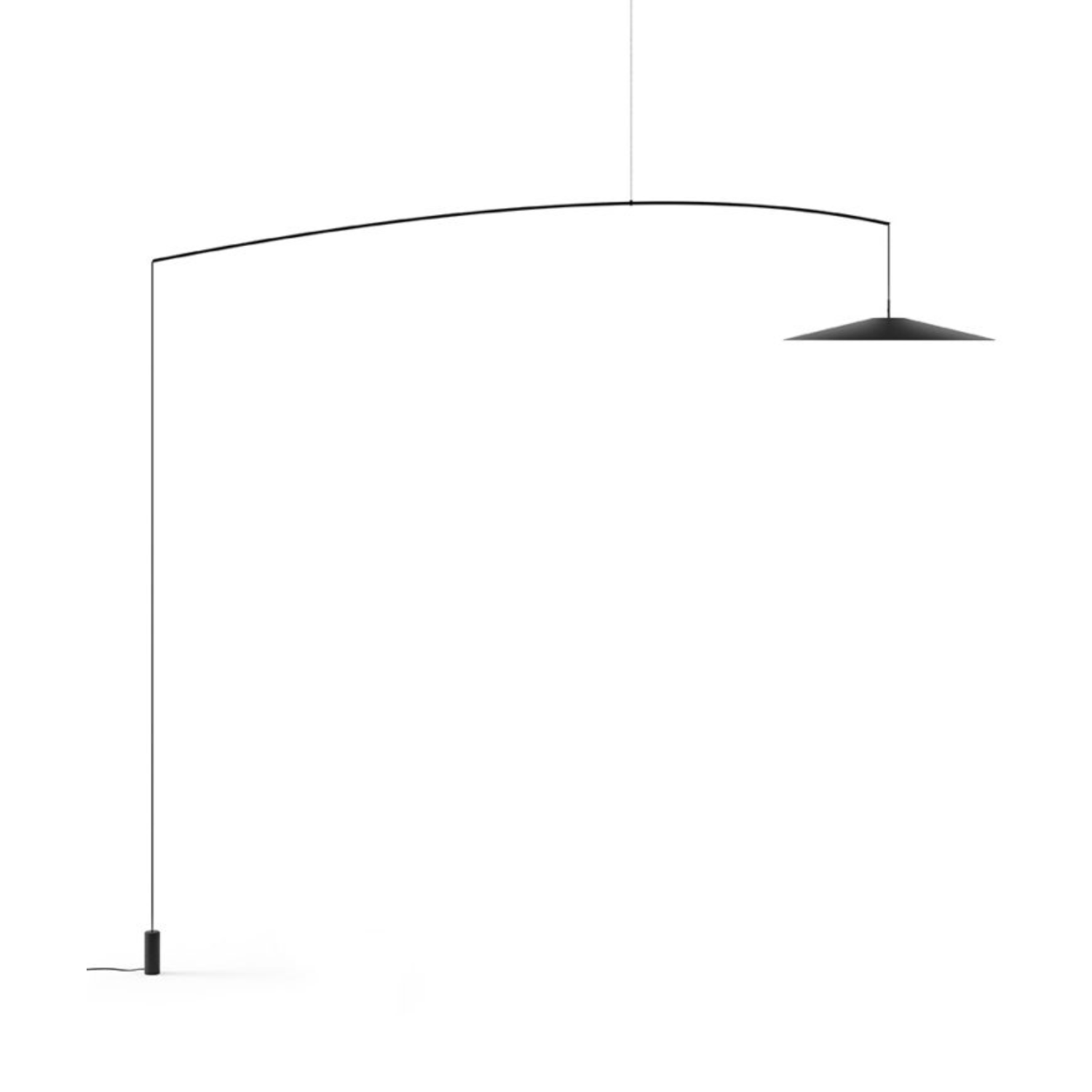 KOINÉ black suspended floor lamp with arm