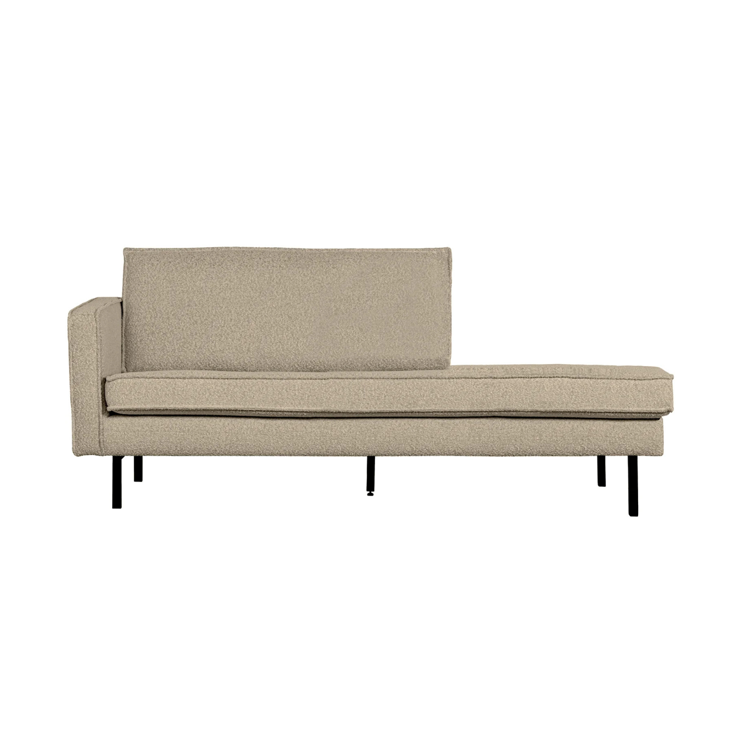 Left -hand chaise rodeo beige bouclé