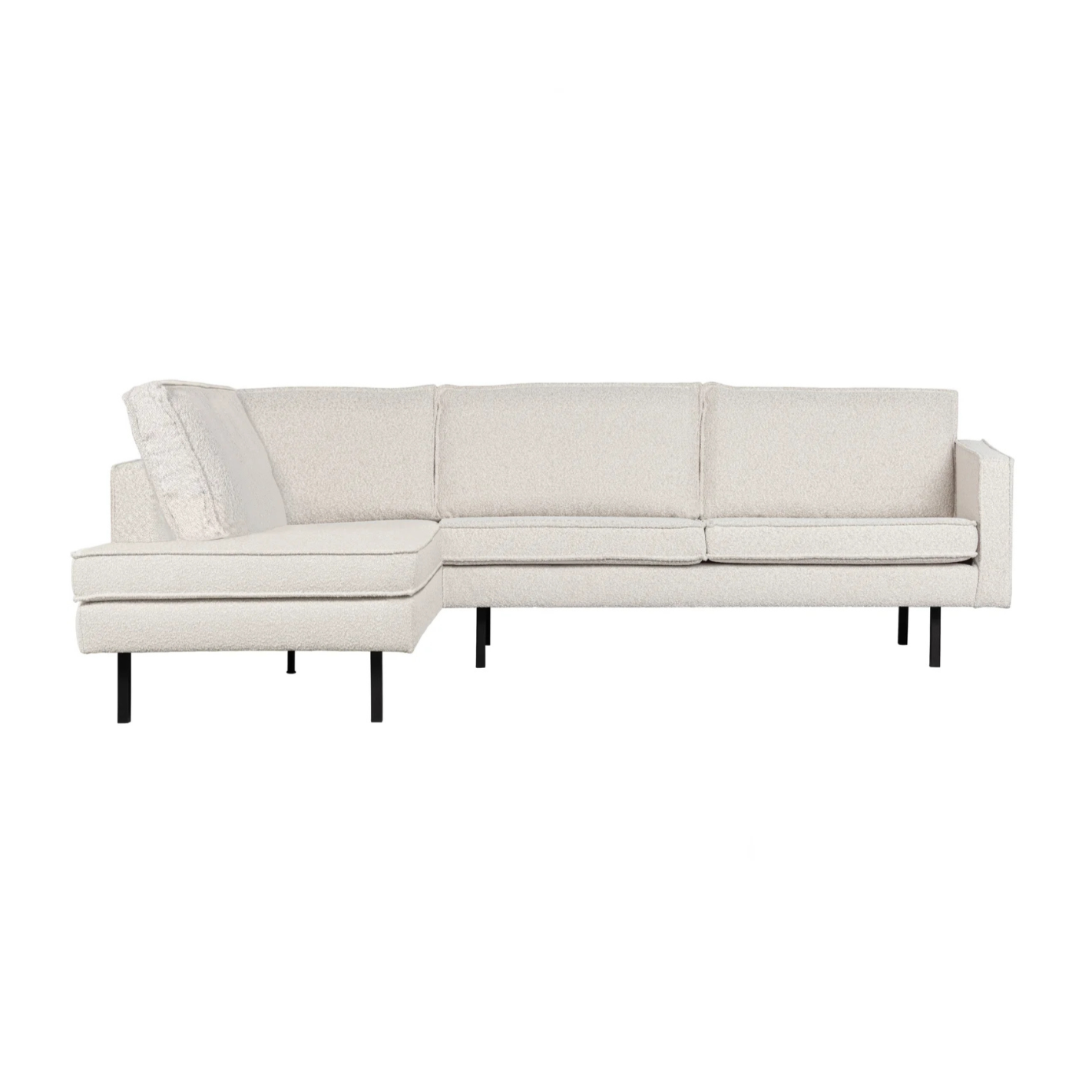 Left -sided corner sofa Rodeo cream bouclé