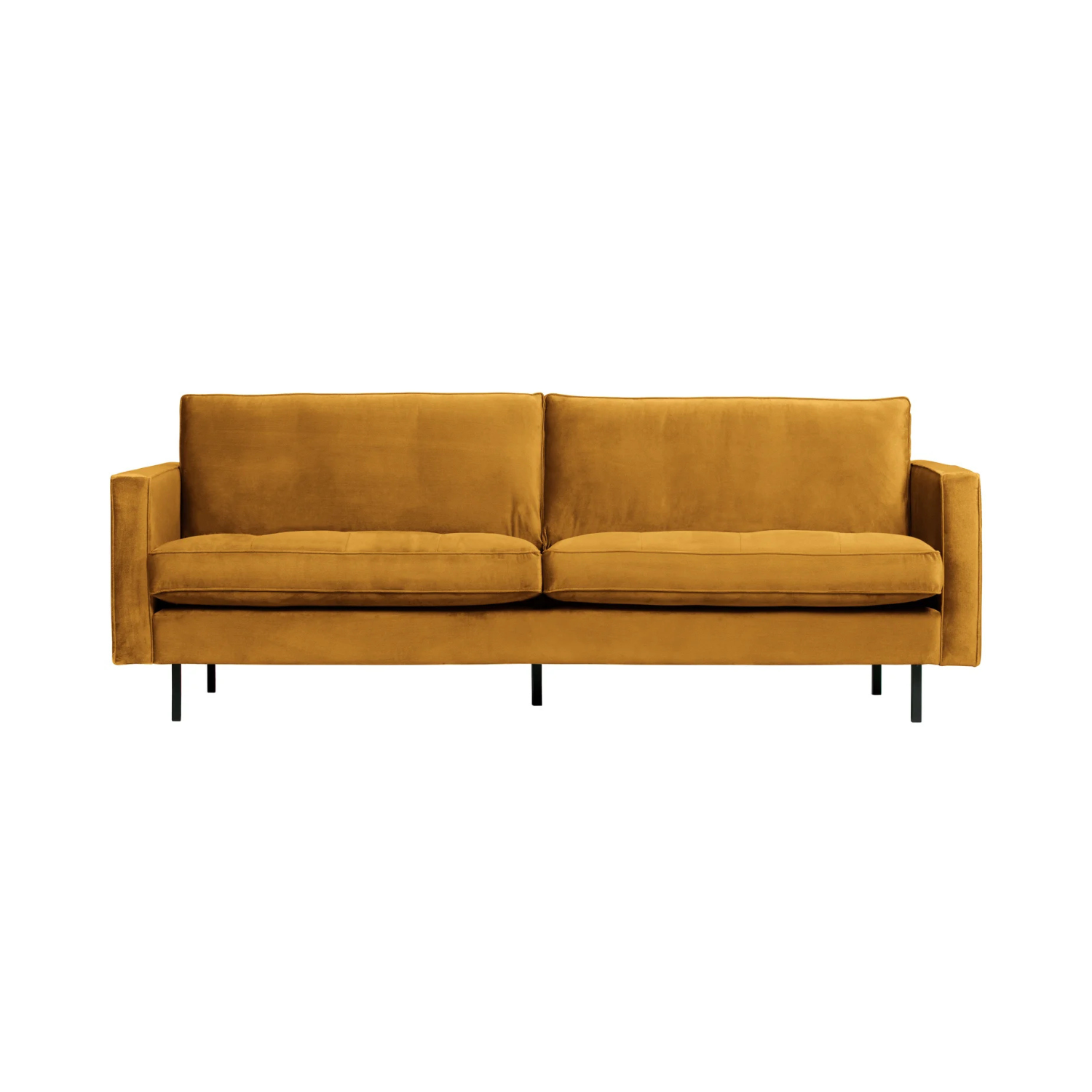 Velvet sofa 2.5-person Rodeo Classic mustard