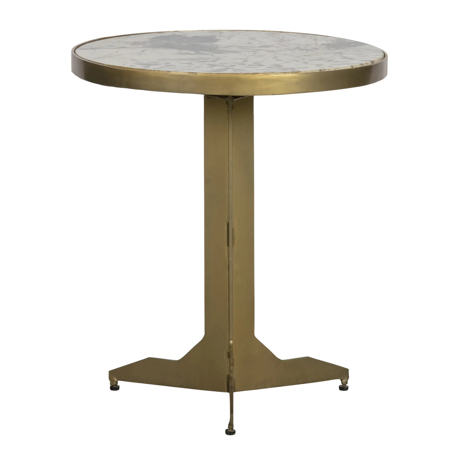 Cute marble side table with a brass base