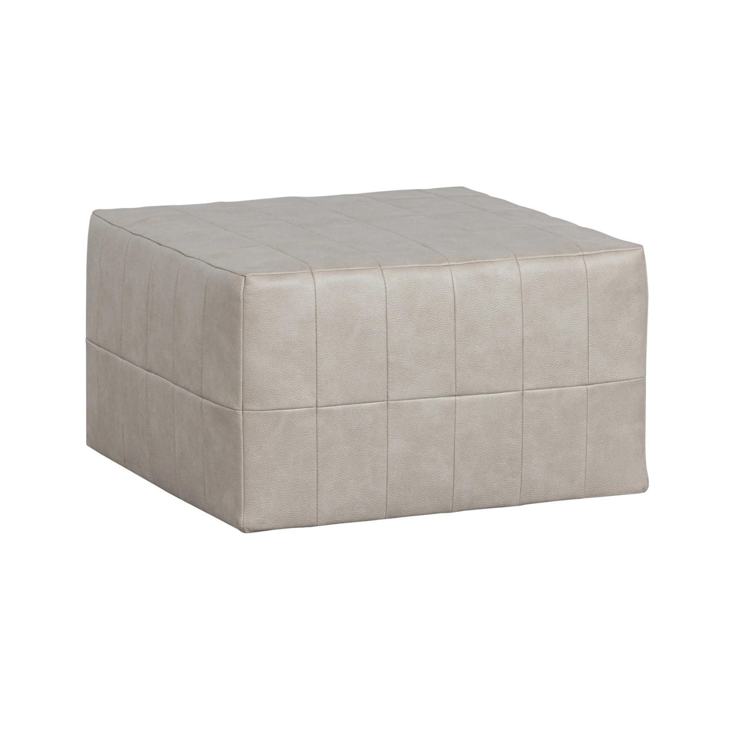 Pouf patchwork gray -eco -leather