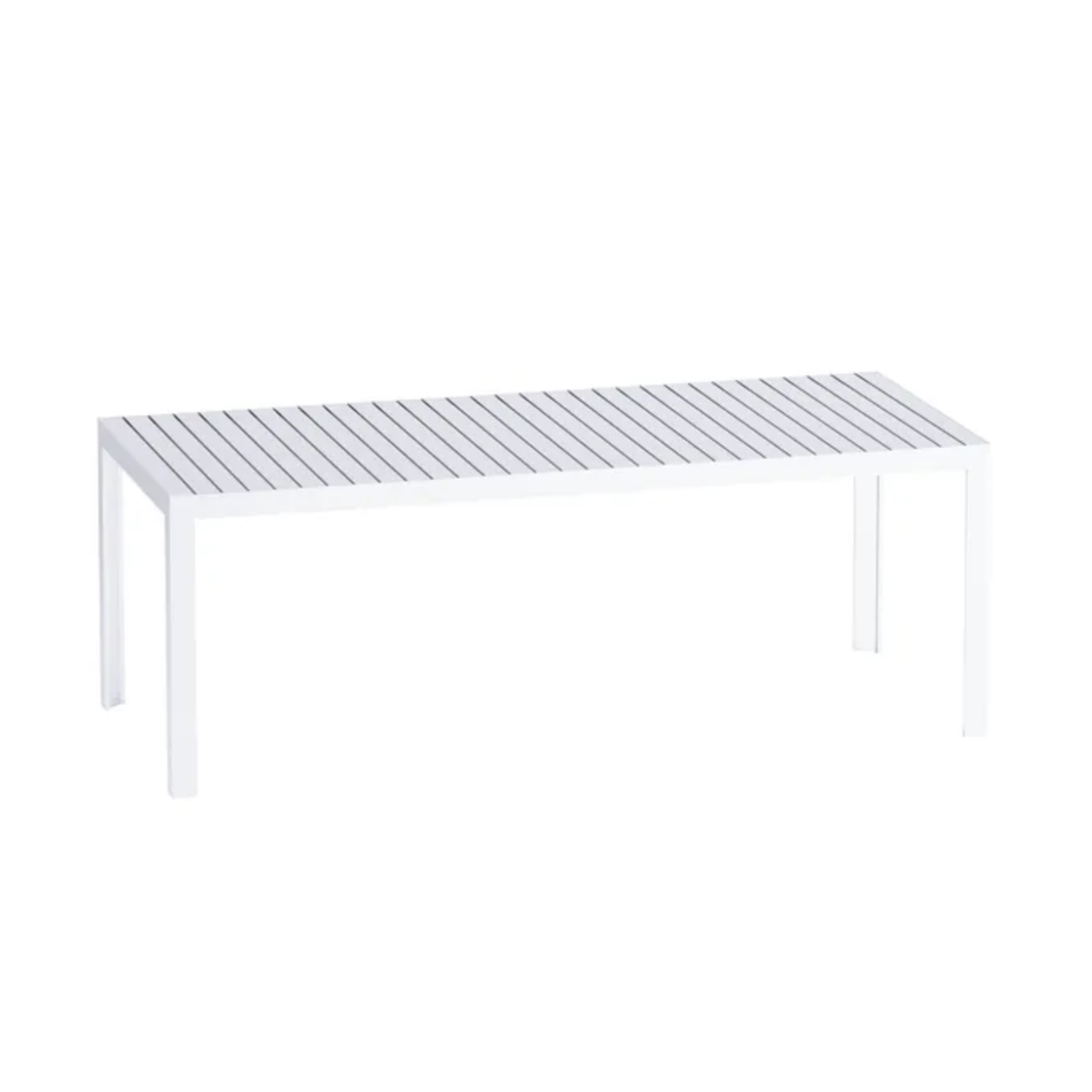 Kalimba weißer Gartentisch