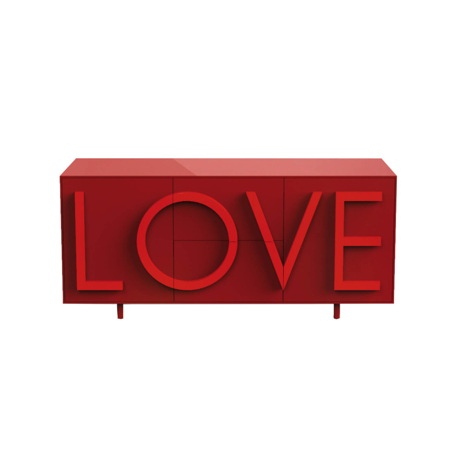 LOVE Kommode rot