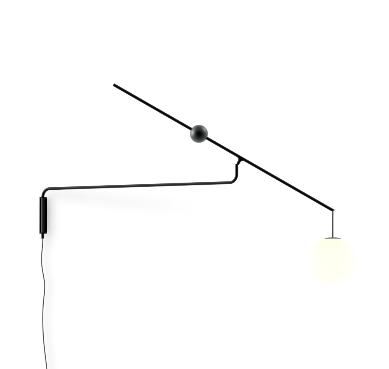 Wandleuchte mit Arm MALAMATA schwarz