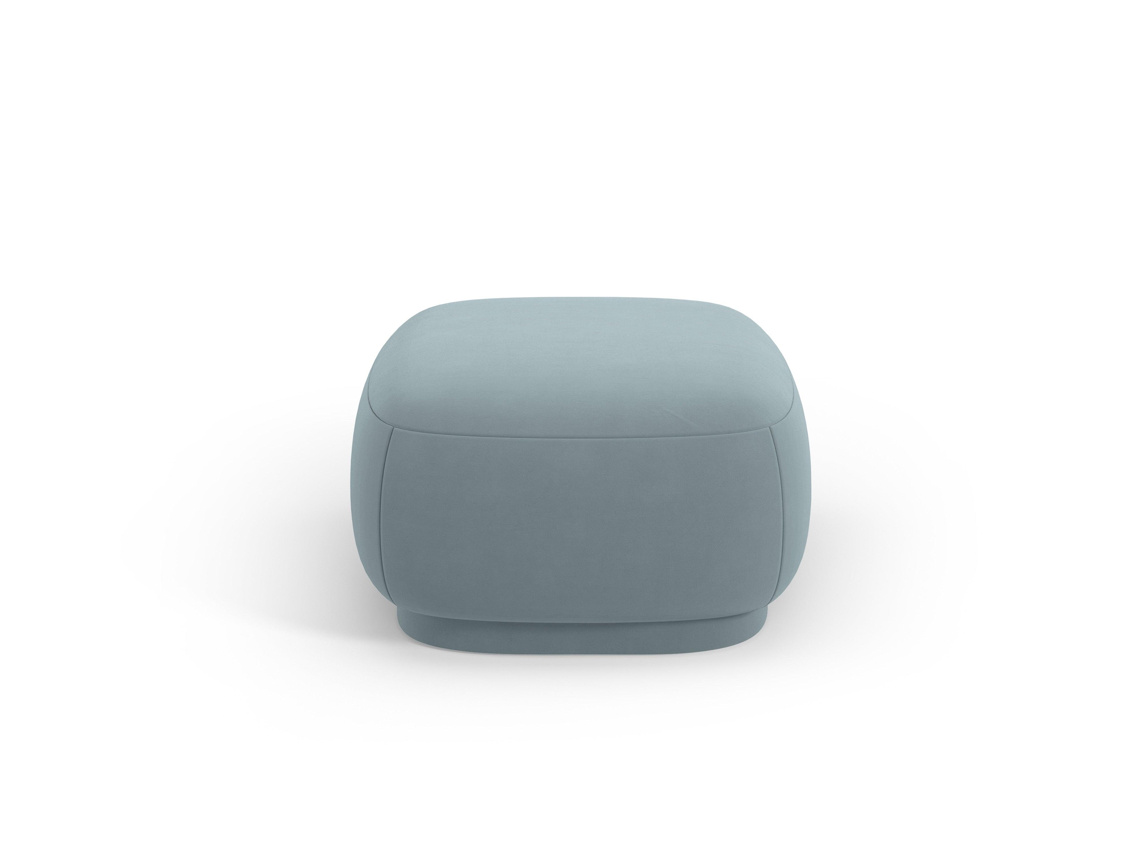Puf aksamitny CAMDEN niebieski Cosmopolitan Design Eye on Design