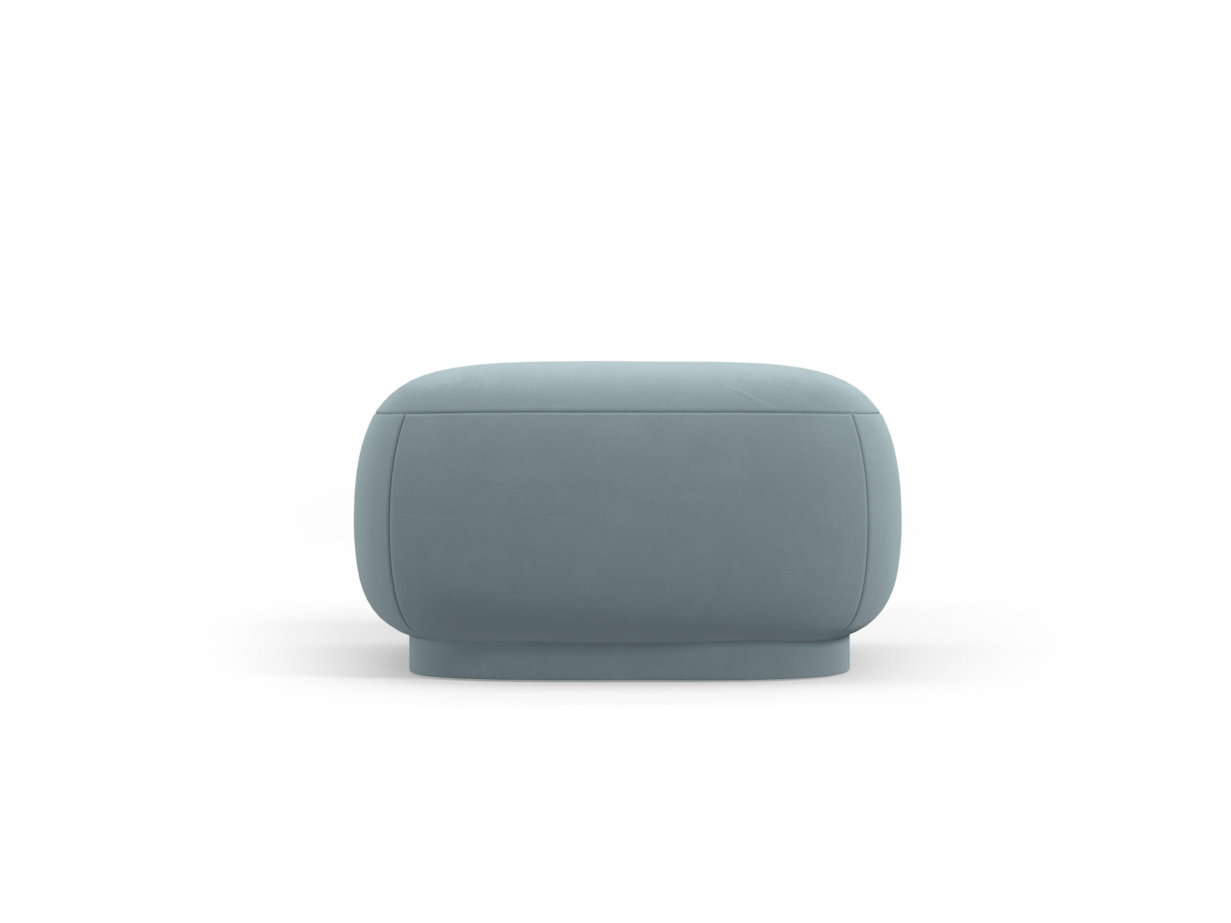 Puf aksamitny CAMDEN niebieski Cosmopolitan Design Eye on Design