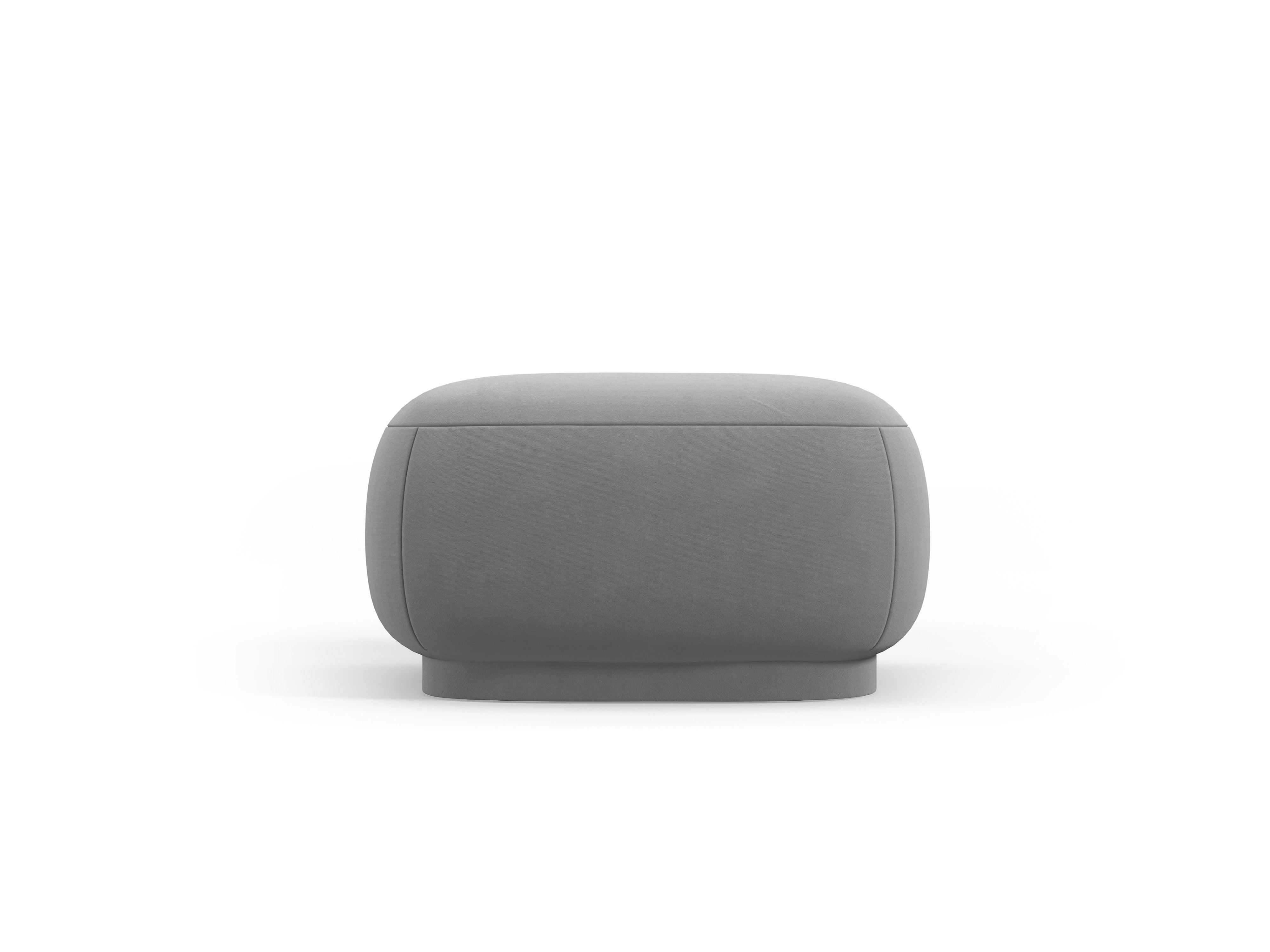 Puf aksamitny CAMDEN szary Cosmopolitan Design Eye on Design