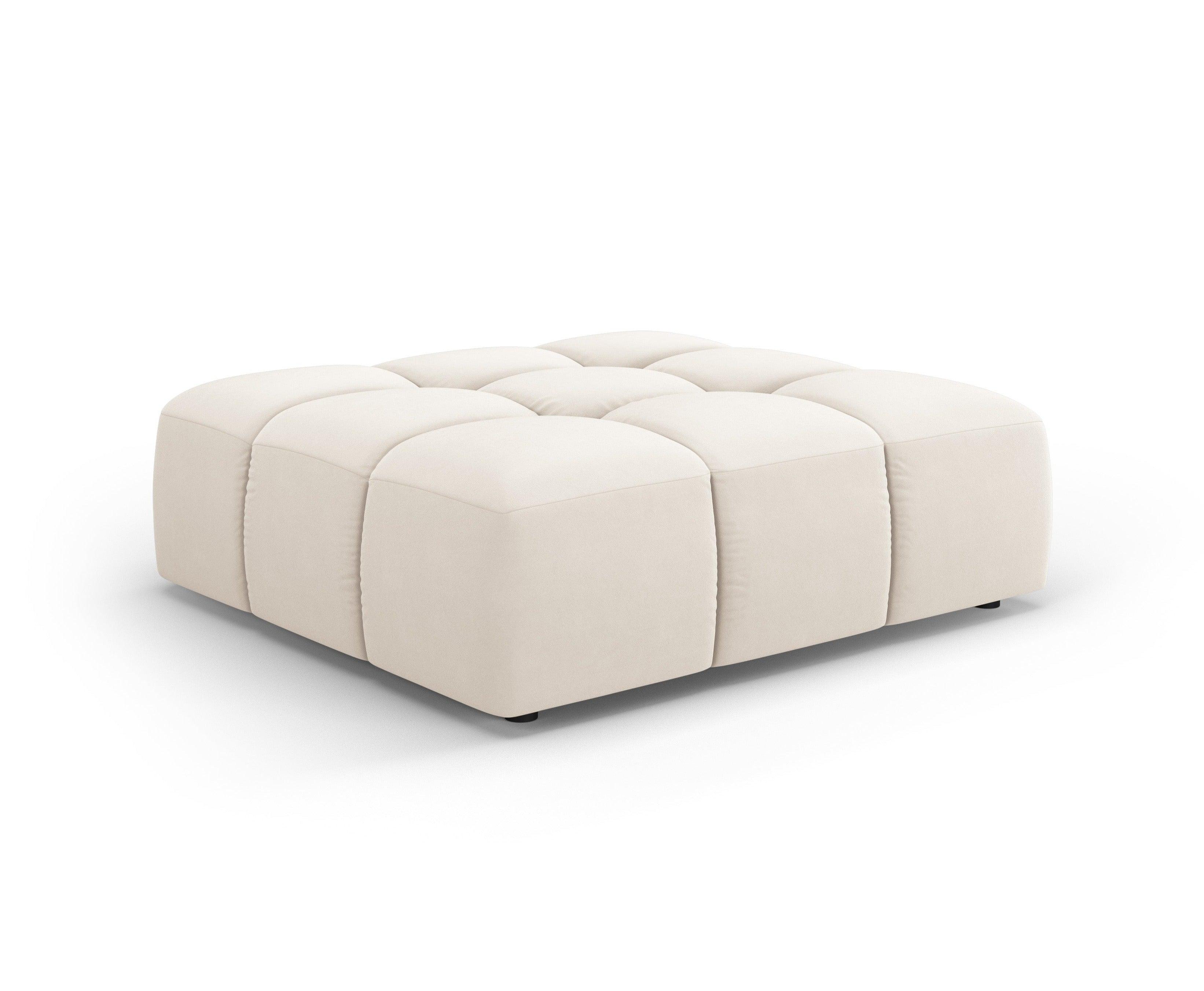 Puf aksamitny FRANCESCA jasnobeżowy Milo Casa Eye on Design