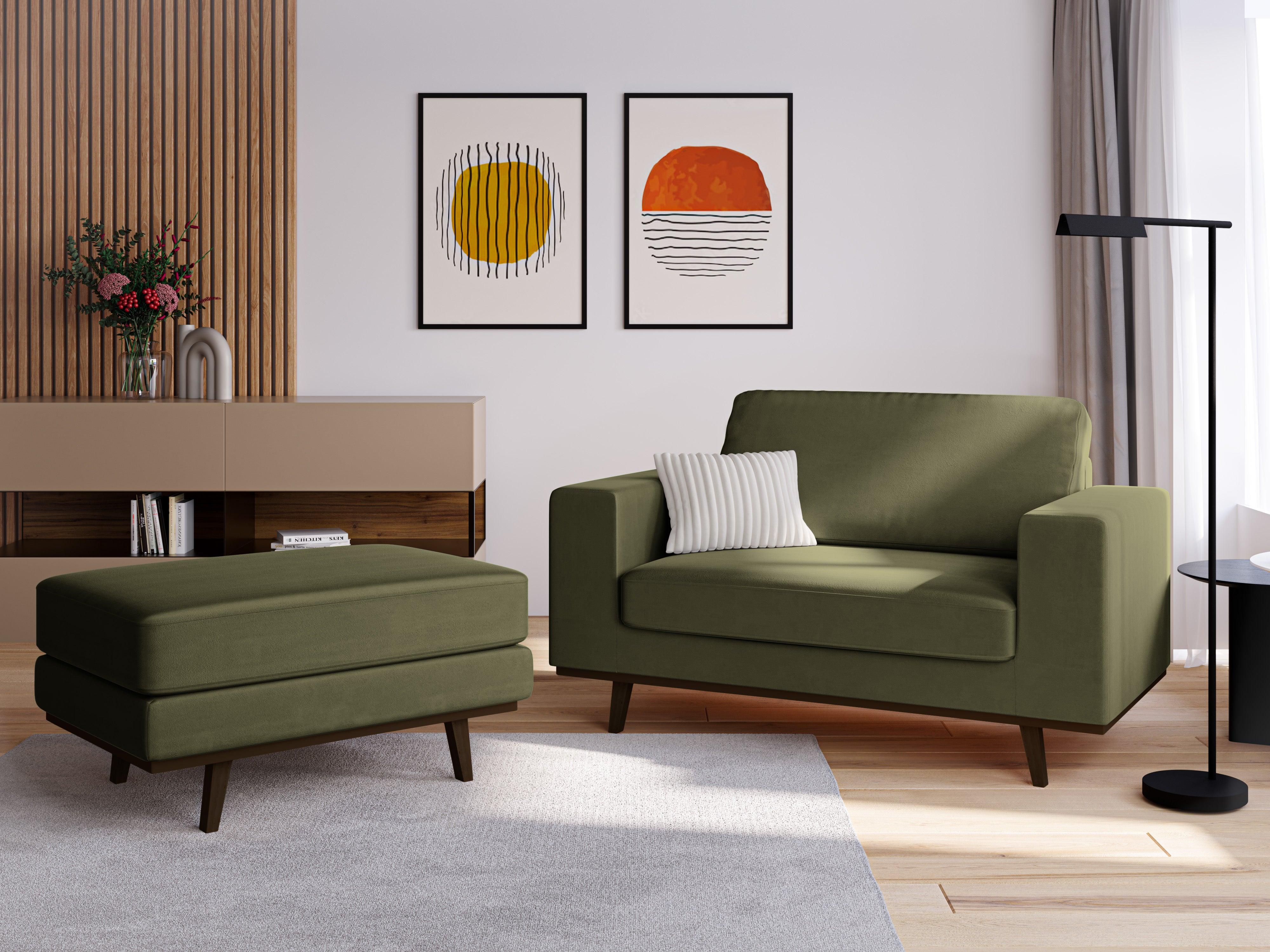 Puf aksamitny HEBE zielony Mazzini Sofas Eye on Design