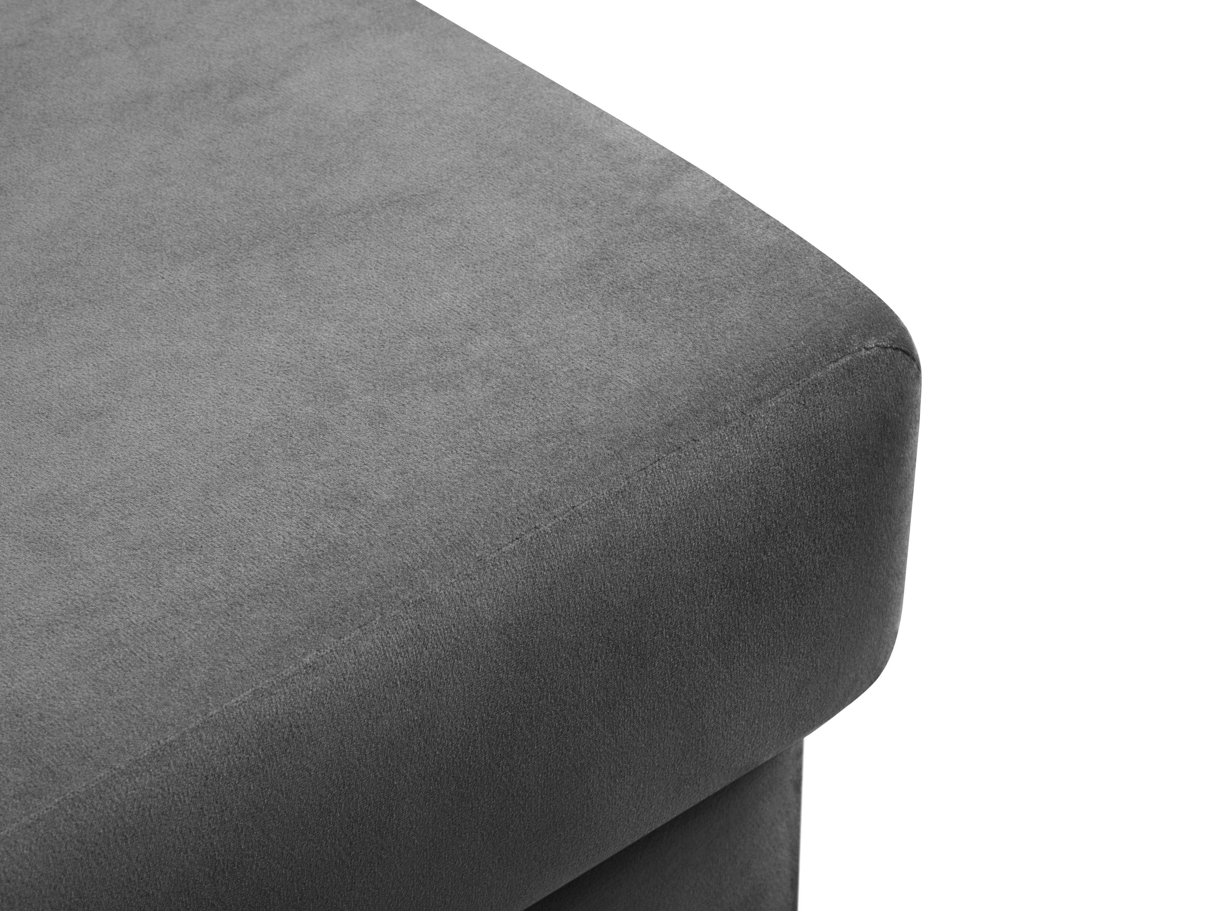 Puf aksamitny KYOTO jasnoszary ze złotą podstawą Cosmopolitan Design Eye on Design