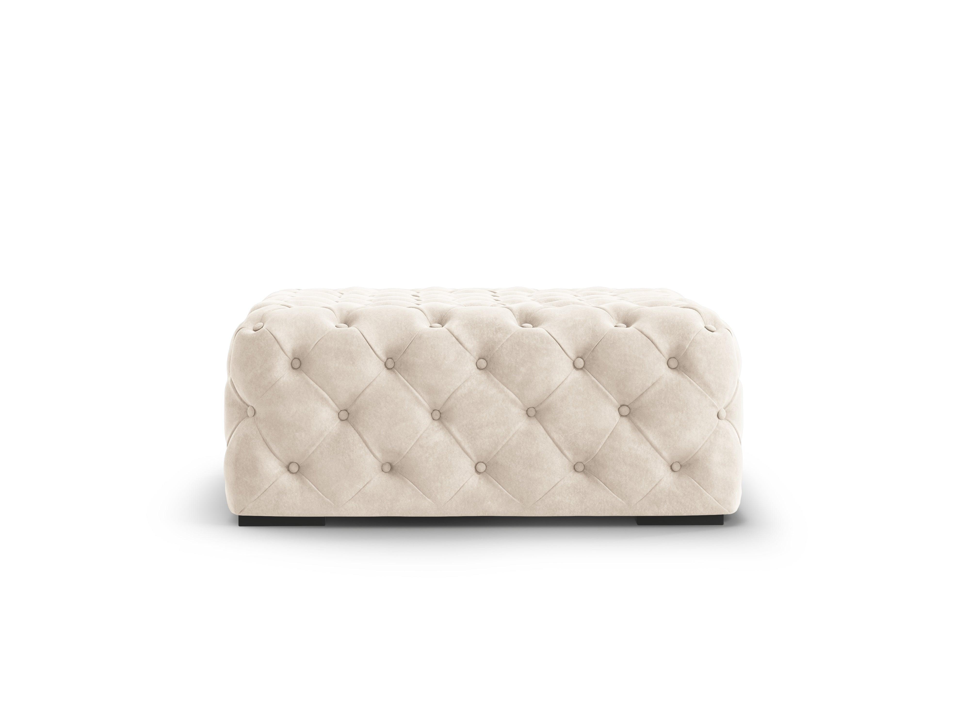 Puf aksamitny LOGE jasnobeżowy Windsor & Co Eye on Design