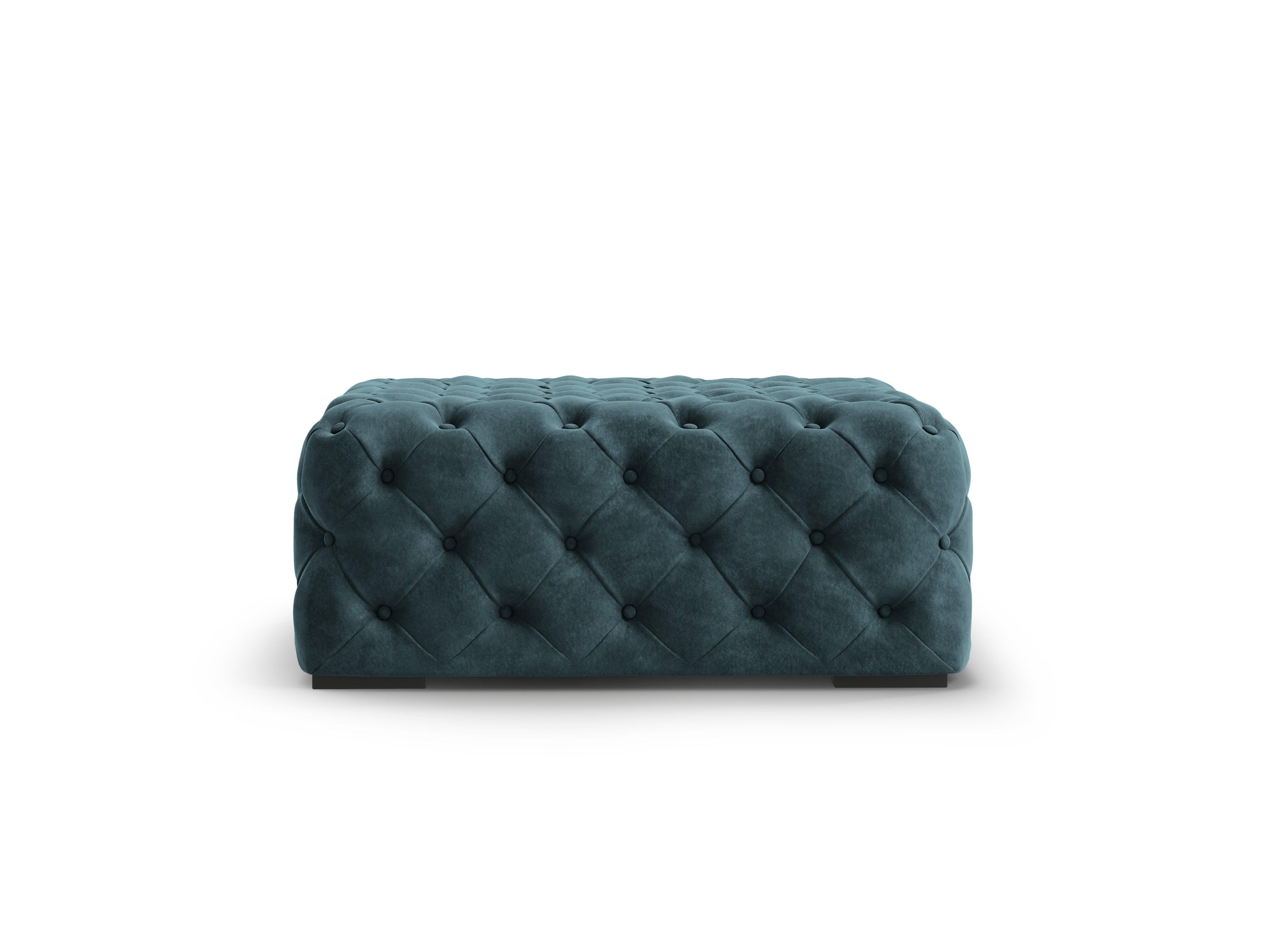 Puf aksamitny LOGE petrol Windsor & Co Eye on Design