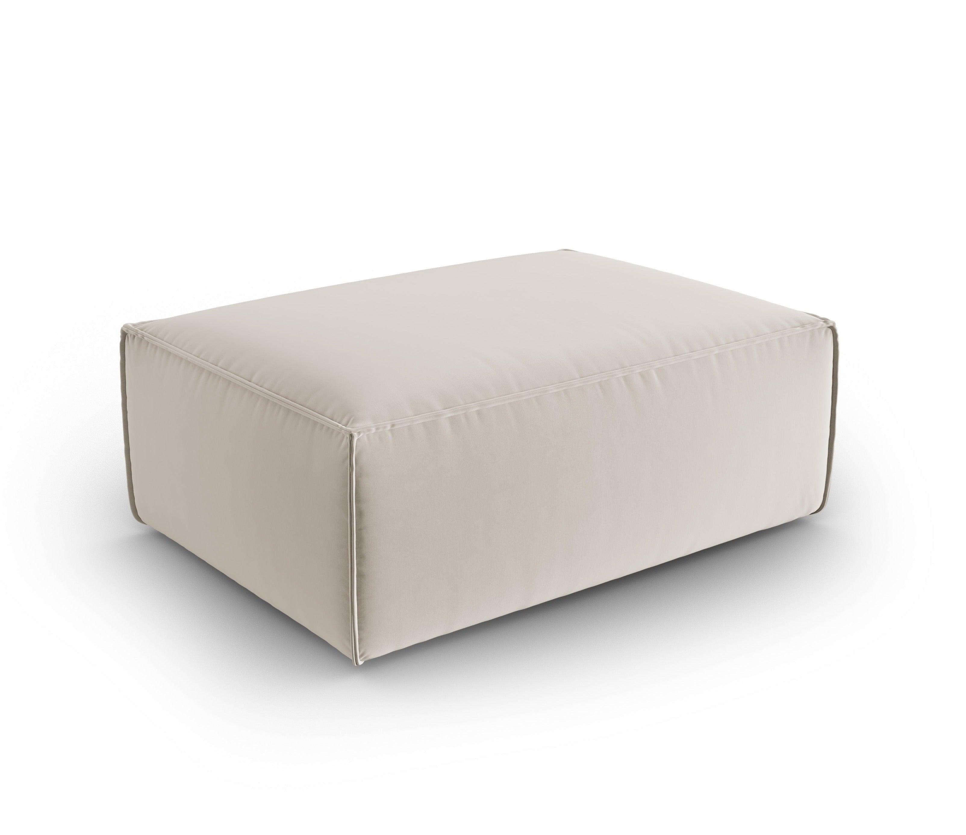 Puf aksamitny MACKAY jasnobeżowy Cosmopolitan Design Eye on Design
