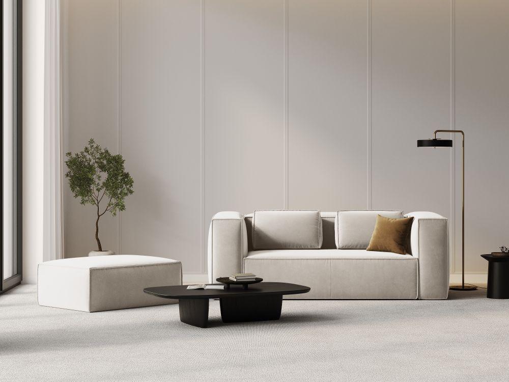 Puf aksamitny MACKAY jasnobeżowy Cosmopolitan Design Eye on Design