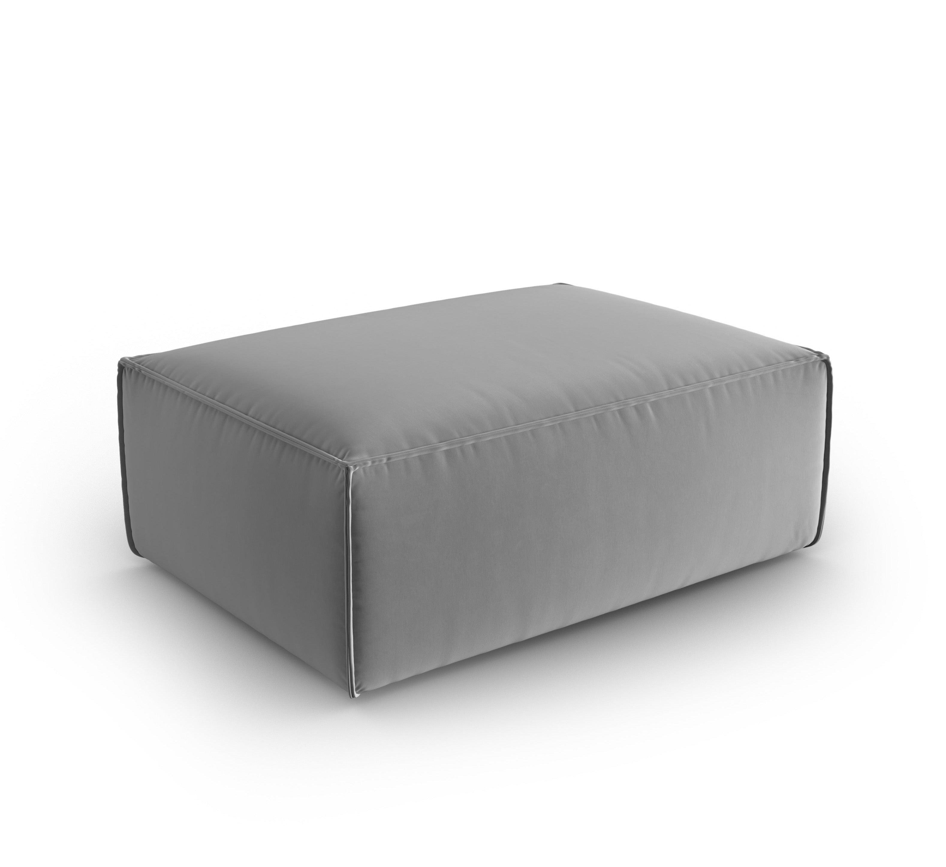 Puf aksamitny MACKAY jasnoszary Cosmopolitan Design Eye on Design