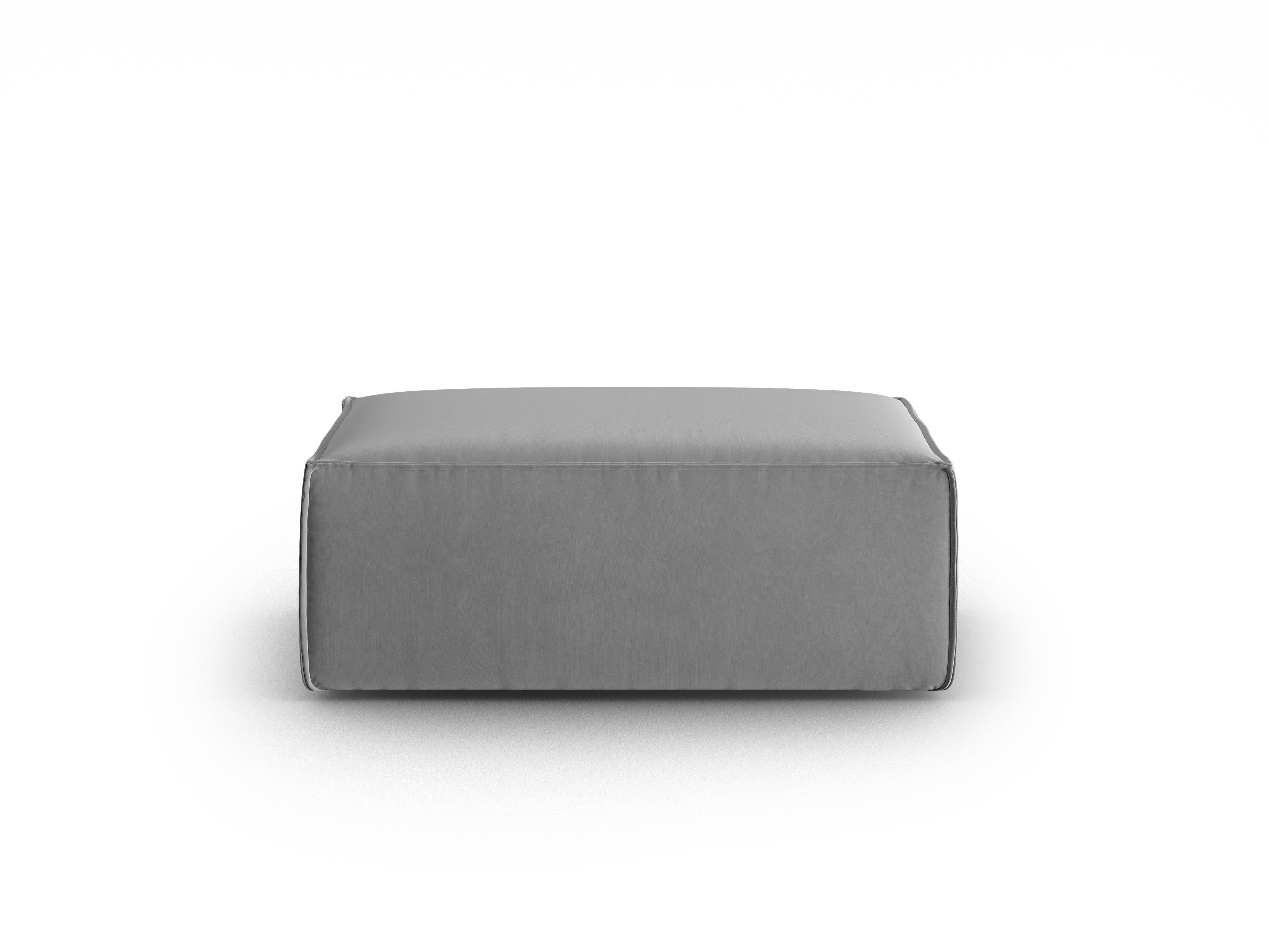 Puf aksamitny MACKAY jasnoszary Cosmopolitan Design Eye on Design