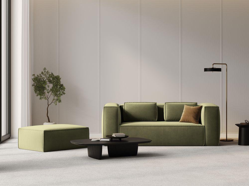 Puf aksamitny MACKAY jasnozielony Cosmopolitan Design Eye on Design