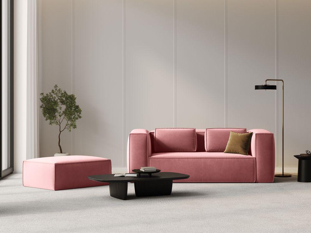 Puf aksamitny MACKAY łososiowy Cosmopolitan Design Eye on Design