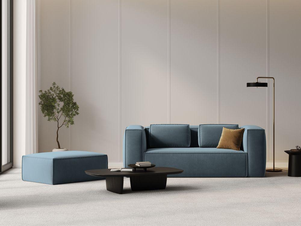 Puf aksamitny MACKAY niebieski Cosmopolitan Design Eye on Design