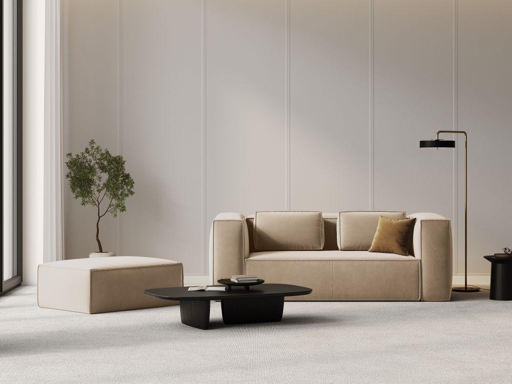 Puf aksamitny MACKAY piaskowy Cosmopolitan Design Eye on Design