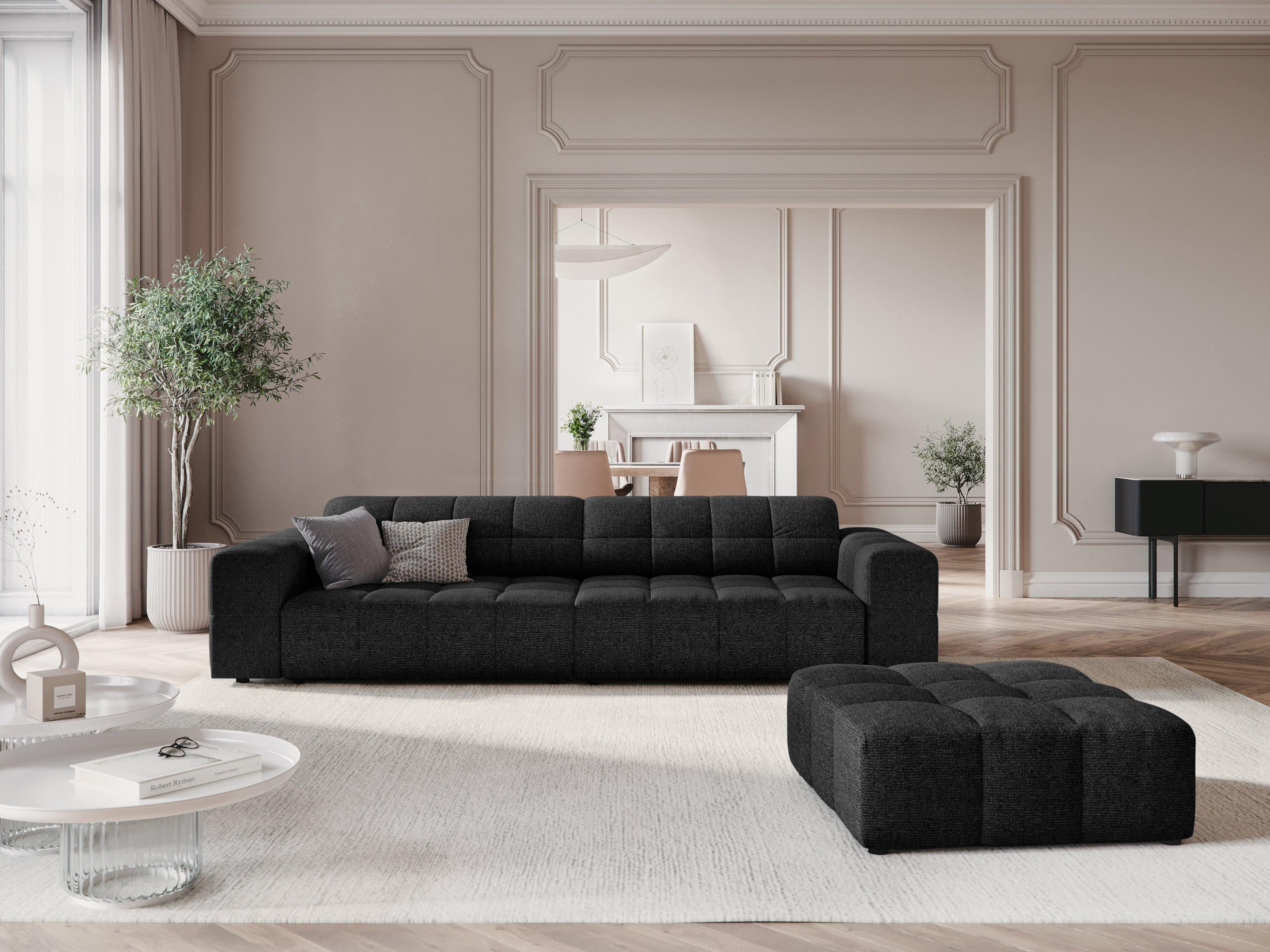 Puf CHICAGO czarny szenil Cosmopolitan Design Eye on Design