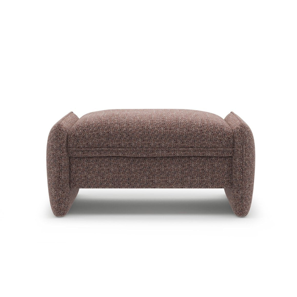 GEORGIA brown chenille pouf