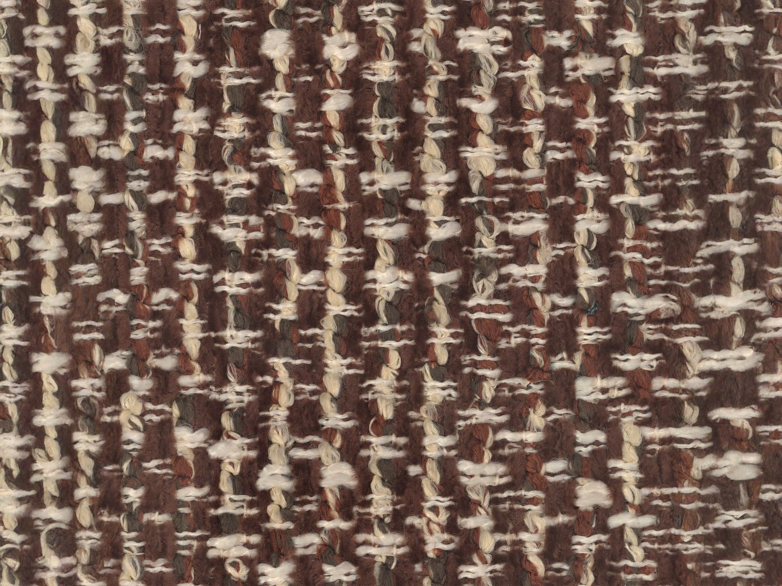 GEORGIA brown chenille pouf