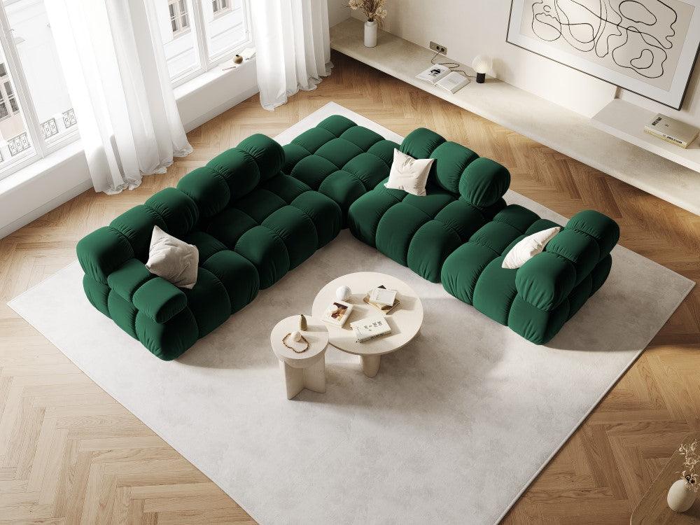 Puf / moduł aksamitny TROPEA butelkowa zieleń Milo Casa Eye on Design