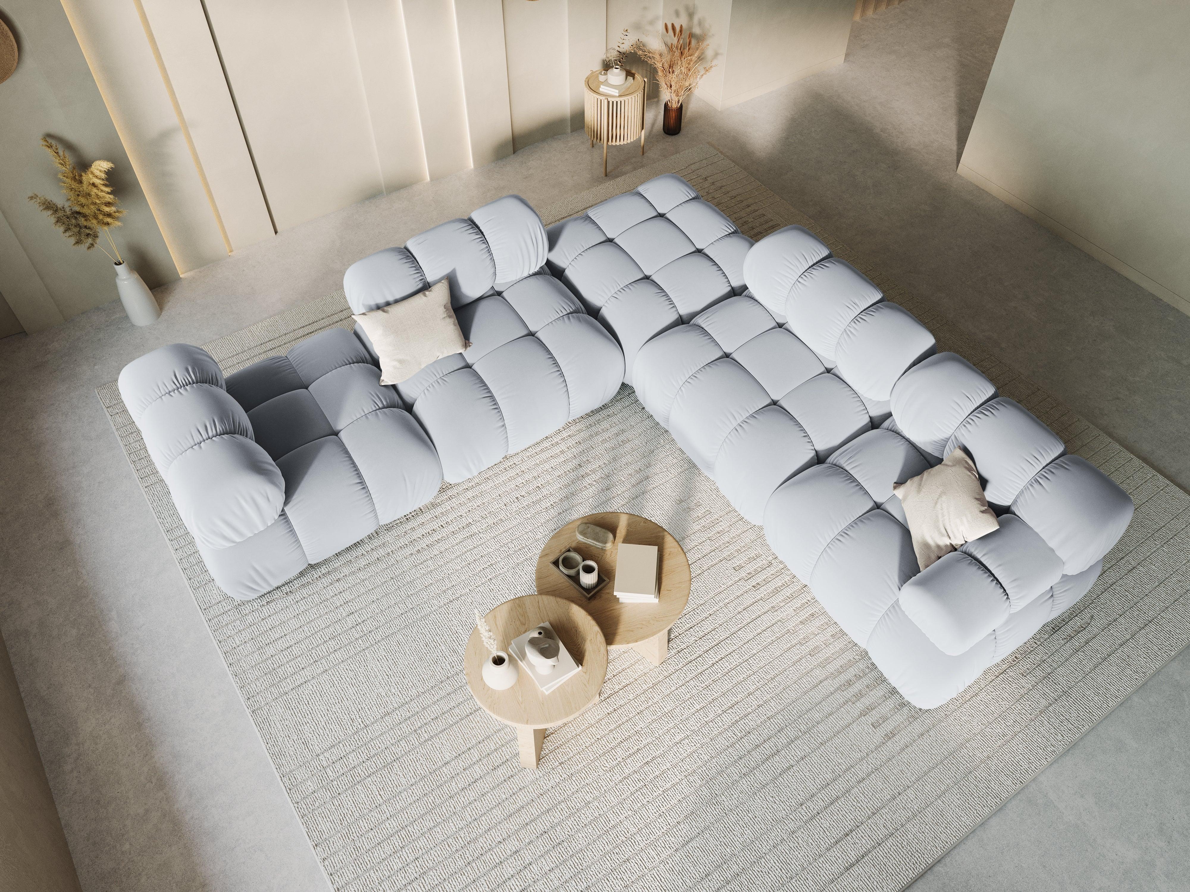 Puf / moduł aksamitny TROPEA jasnoniebieski Milo Casa Eye on Design