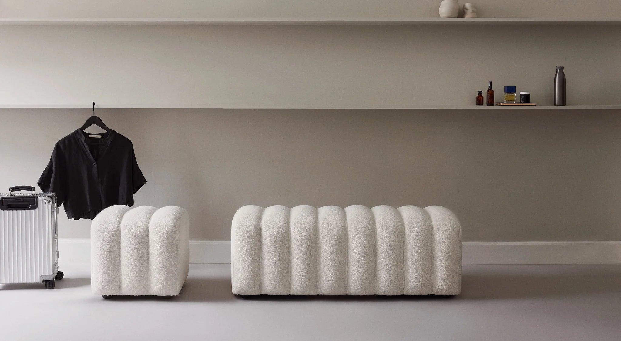 Puf STUDIO boucle kremowy NORR11 Eye on Design