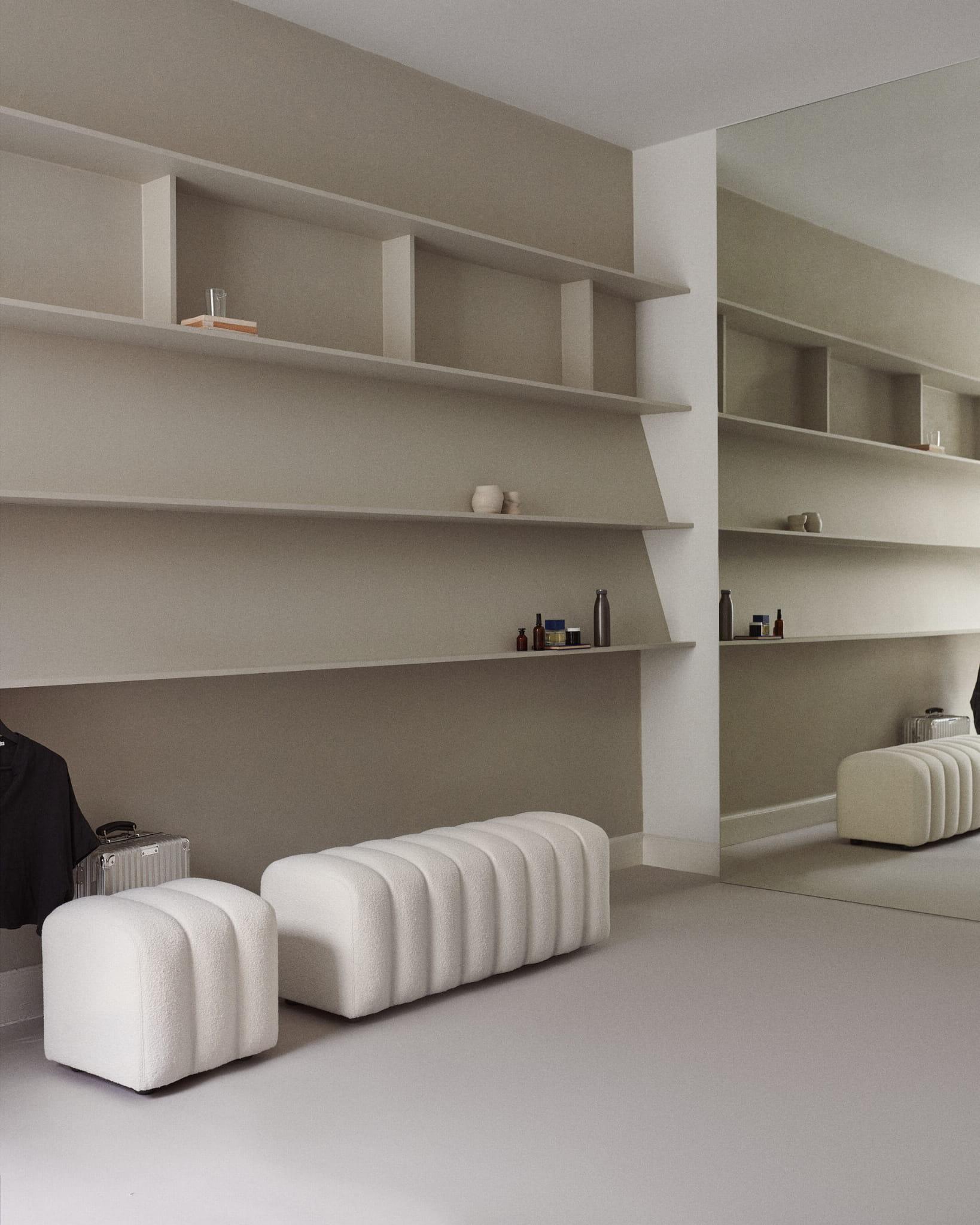 Puf STUDIO boucle kremowy NORR11 Eye on Design