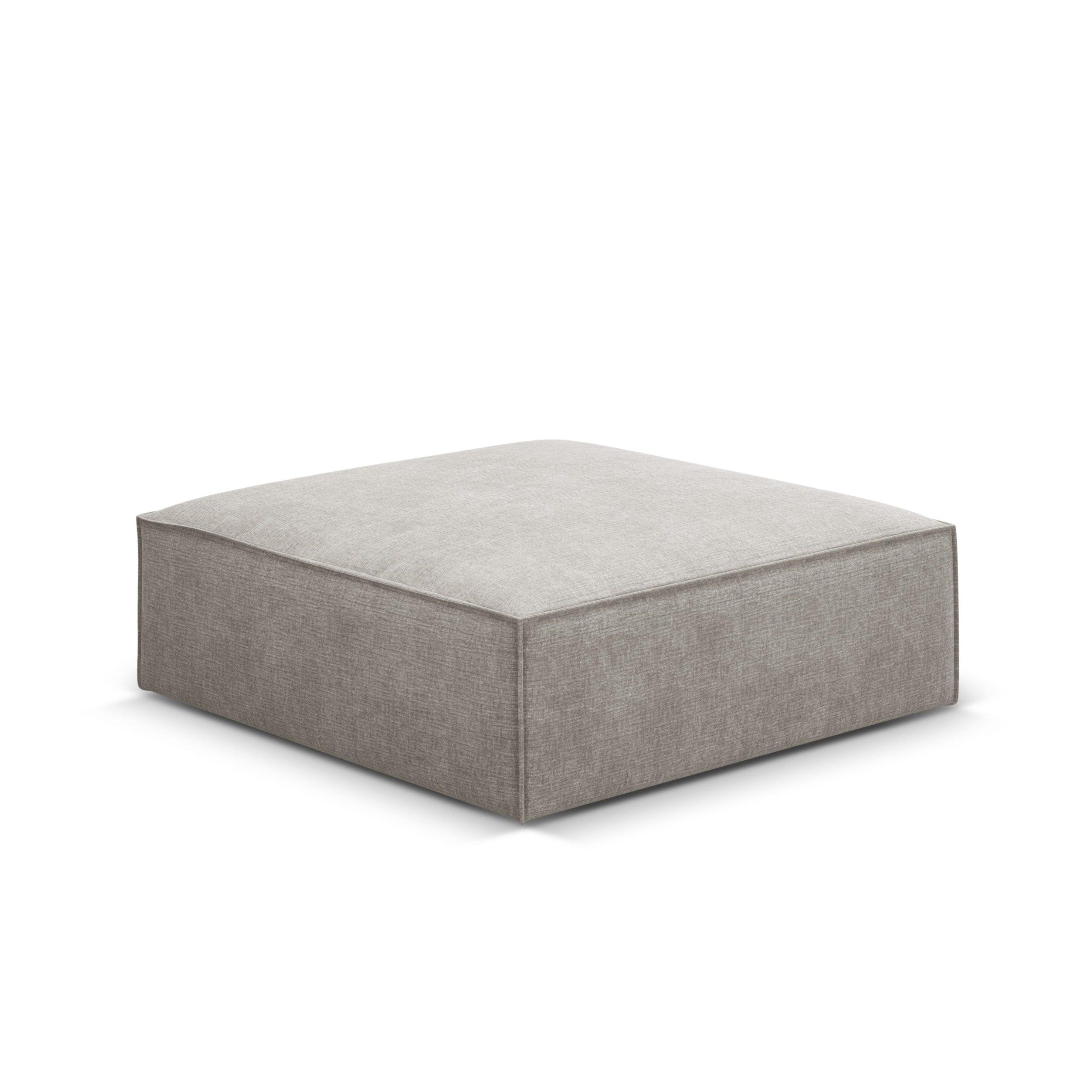 Puf w tkaninie szenilowej VANDA jasnoszary Mazzini Sofas Eye on Design