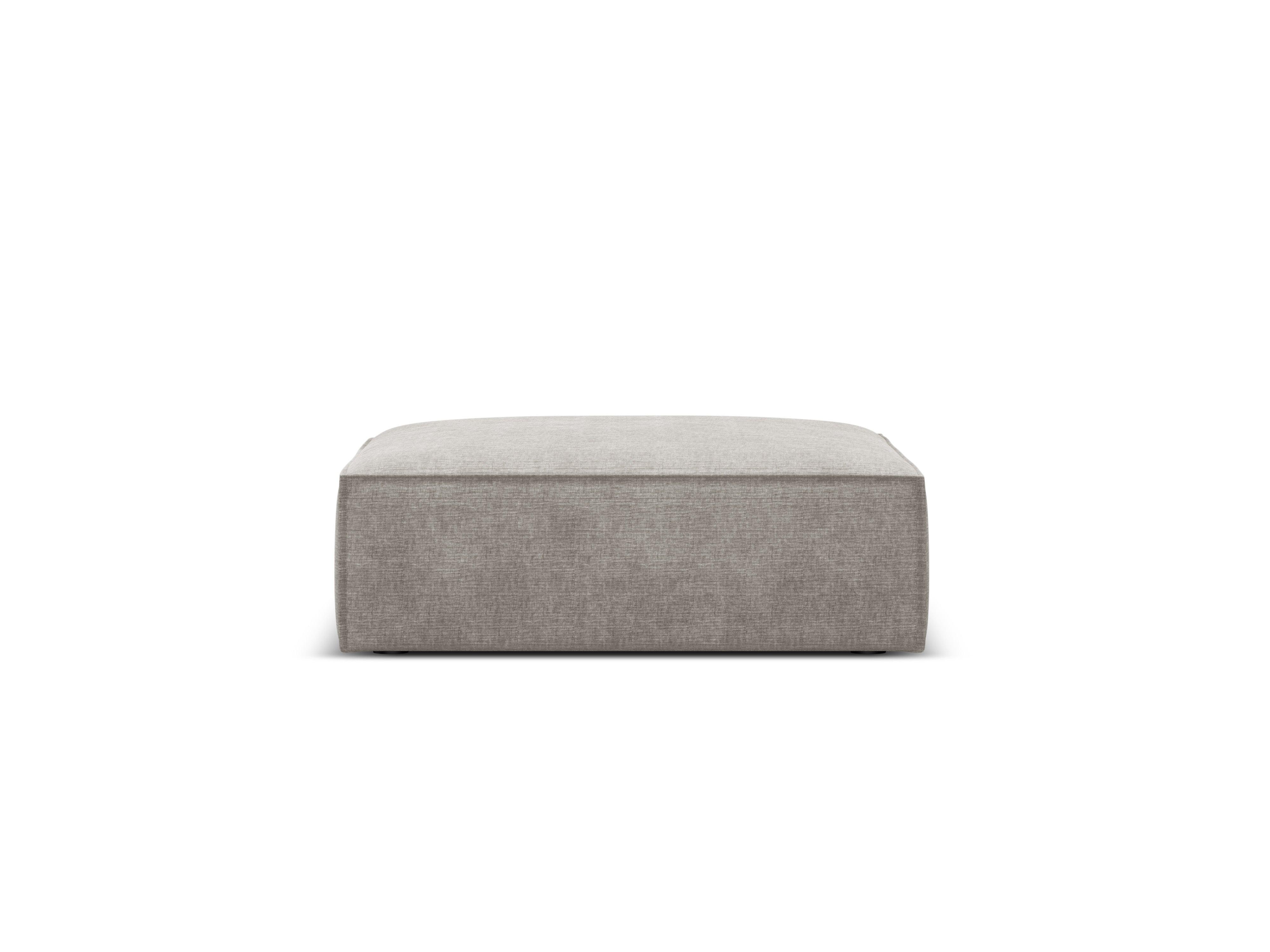 Puf w tkaninie szenilowej VANDA jasnoszary Mazzini Sofas Eye on Design