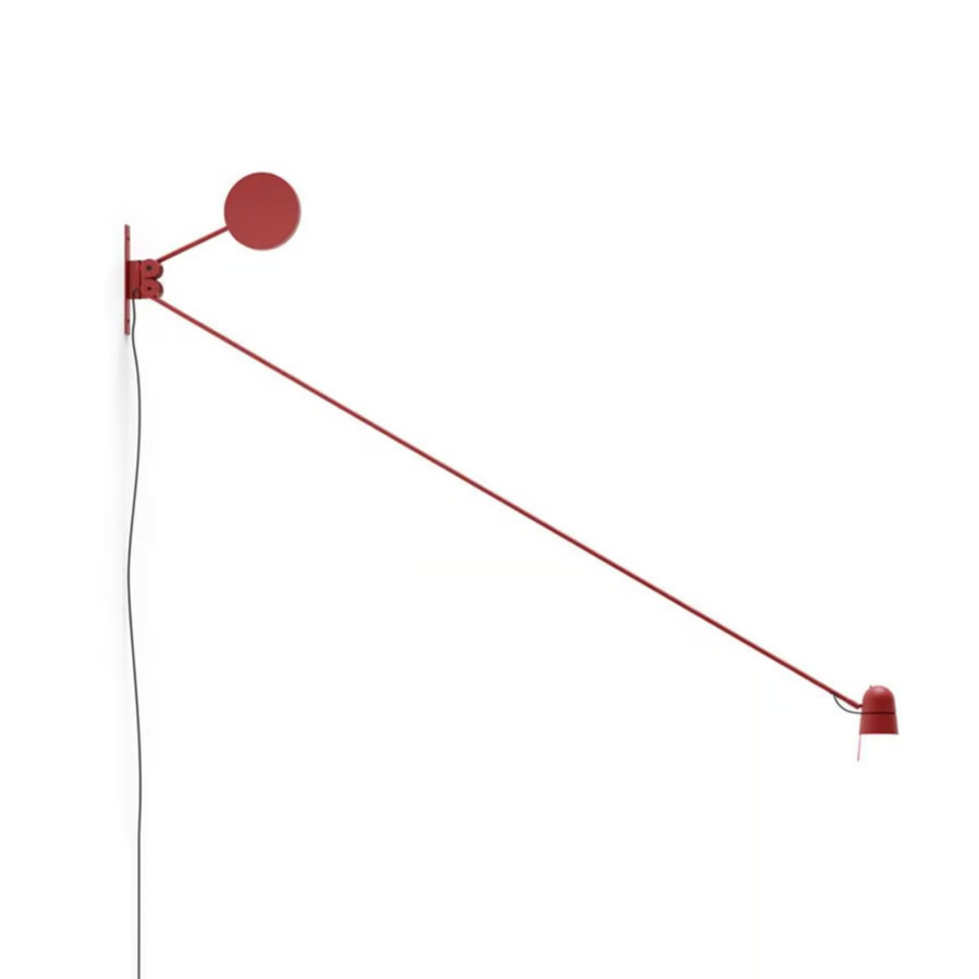 Wandleuchte mit Ausleger COUNTERBALANCE rot
