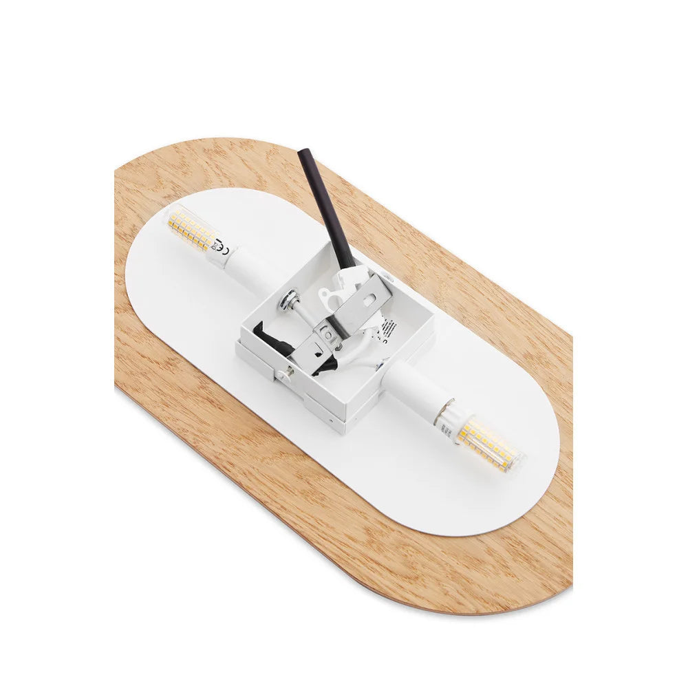 ROKKE WOOD wooden wall lamp