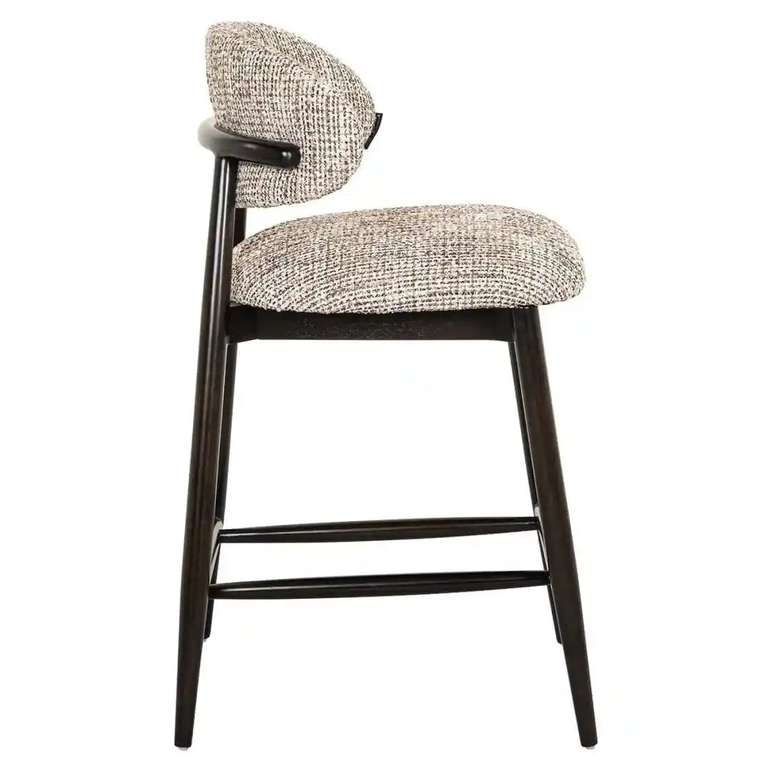 Hocker CHERRY beige mit schwarzem Fußteil