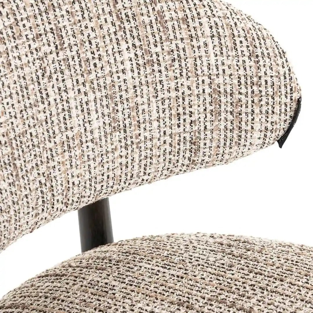 Hocker CHERRY beige mit schwarzem Fußteil